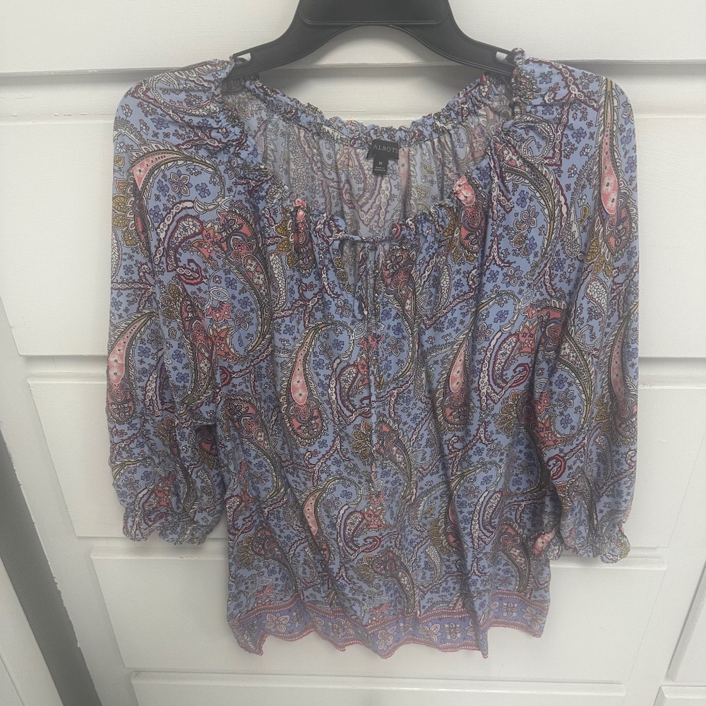 Talbots paisley blouse